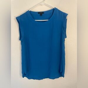 J. Crew Blue Sleeveless Blouse, size 4